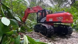 Story Line : RC Excavator Hitachi WL16800 Cleaning The Jungle Remaster