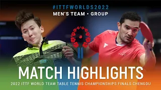 Highlights | Aidos Kenzhigulov (KZA) vs Emmanuel Lebesson (FRA) | MT Grps | #ITTFWorlds2022