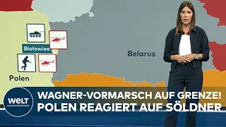 PUTINS KRIEG: Vormarsch auf Schlüsselposition! Wagner-Söldner in Belarus nähern sich Grenze zu Polen