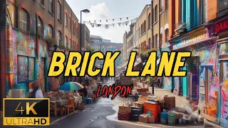 Brick Lane | London Walking Tour [4K]: Explore the Vibrant Heart of East End!