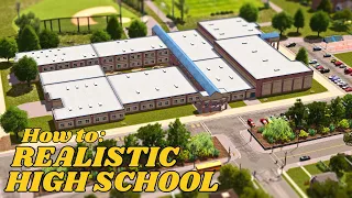 How to build a REALISTIC HIGH SCHOOL in Cities: Skylines | RURAL CANADA EH