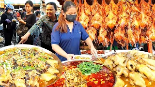 Still Popular and Best Selling - Soup Duck, Chicken, Cow's Intestine & More - Cambodian Street Food