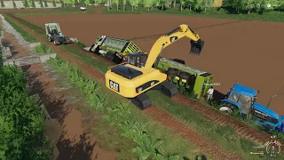 กู้ 360 ตกข้างทาง เกือบโค้น ถมสระยายสอน ep.106 pat 1 farming simulator 19 BB Gamer no.2