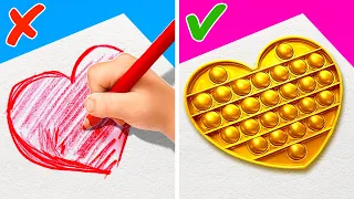 TRUCURI ARTISTICE COLORATE ȘI PROVOCĂRI DE DESEN || Trucuri de pictură și idei DIY – 123 GO Like!