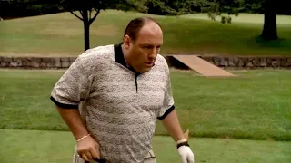 The Sopranos - Tony Soprano plays golf with his friends