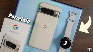 Pixel 8 Pro (Porcelain) and Pixel Watch 2 Unboxing and First Impressions!