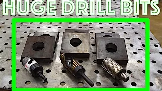 Drill big holes in 1" thick steel - Fastest way? - Iron - Metal - Aluminum - Large Drill Press