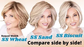 BEST COMPARISON of Raquel Welch | SS WHEAT | SS SAND | SS BISCUIT | SEE 3 WIGS SIDE BY SIDE!