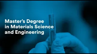 Master's Degree in Materials Science and Engineering | Tomorrow's Creators