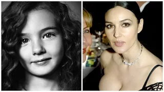 Моника Беллуччи - фото в детстве и сейчас