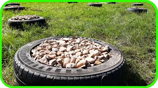 THE CHEAPEST FOUNDATION IN THE TIRES 2 HOURS! Country house with your own hands!