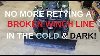 ATV Winch Cable Keeps Breaking When Plowing Snow -  Solution!!