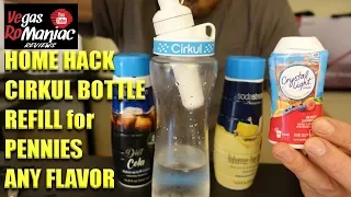 HOME HACK HOW TO REFILL CIRKUL WATER BOTTLE FOR PENNIES , ANY FLAVOR SODASTREAM