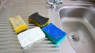 I threw out all the sponges for washing dishes and I don’t buy them anymore. Replaced them with con