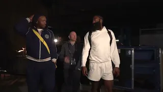 James Harden & P.J .Tucker arrive in LA and are greeted by team owners 👀 | NBA on ESPN