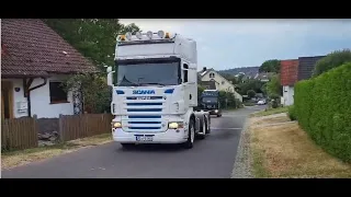 Scania R500 V8 open pipe sound + onboard view
