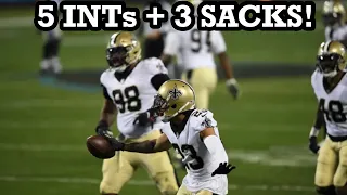 Saints DEFENSE Forces 5 INTs vs Panthers!