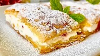 Strawberry and Cream Puffs | Easy and Yummy Puff Pastry Dessert Recipe