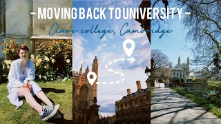 Moving back to University 🚗👩‍🎓 + room tour | Clare College, Cambridge 💛