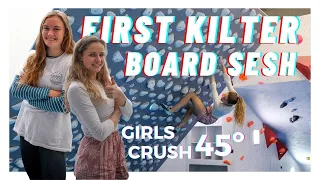 First Kilter Board Session | Girls Crush 45º Climbing