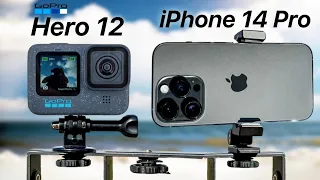 GoPro Hero 12 VS iPhone 14 Pro Video Test Comparison