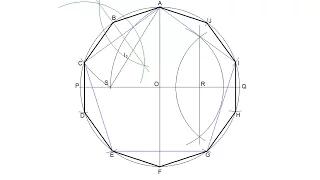 How to draw a regular decagon inscribed in a circle