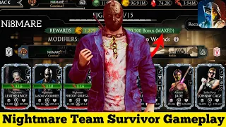 Nightmare Team Max Bonus Points Elder Tower Survivor Mode Gameplay | MK Mobile