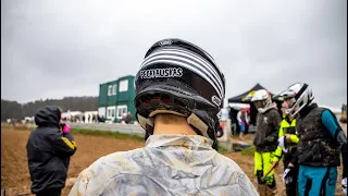 Neilas Pecatauskas in the Muddy motocross. 2023 MSR Championship in Aarbergen.