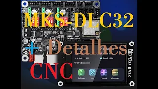 MKS DLC32 Controladora CNC offline, Config, App, Interface Web, Controle do Spindle, Vref, passos.