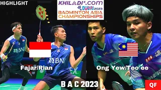 Highlight Fajar/Rian Vs Ong Yew/Teo Ee Badminton Asia Championship 2023