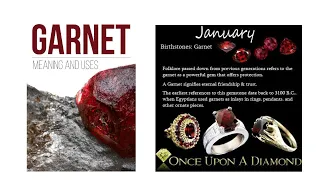 January birthstone GARNET...learn about your stone ..