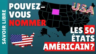 Pouvez-vous nommer les 50 états américains? USA Quiz/Trivia/Jeu/Test