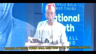 TINUBU ATTENDS YOUTHS TOWN HALL MEETING IN ABUJA. TINUBU MEETS NIGERIAN STUDENTS IN ABUJA.