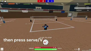 Tutorial how to do god/glide curve serve in volleyball 4.2 (roblox)