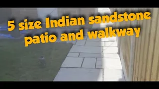 TIMELAPSE - how to lay 5 sized Indian sandstone flags