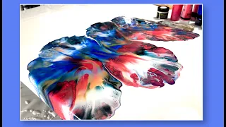 Dutch pour fluid art painting with Colourarte Primary Elements
