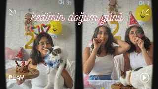 Kedimin doğum gününü kutladık