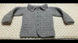 جاكت أولادي لأي مقاس الجزء الأول   Boys crochet jacket/ قناة كروشيه يوتيوب