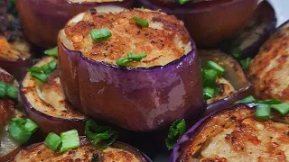 DELICIOUS Stuffed Eggplant Rings | @DAPUR2020