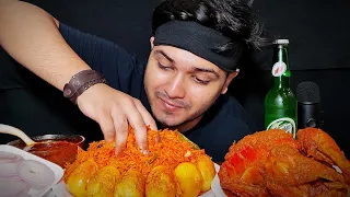 SPICY* WHOLE CHICKEN CURRY WITH FRIED RICE AND EGGS | EATING SHOW | FOOD EATING VIDEOS |RICE MUKBANG