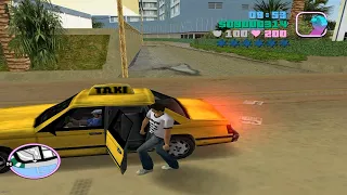 How to Call a Taxi in GTA Vice City ! Taxi MOD