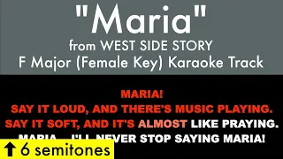 "Maria" (Female Key) from West Side Story (F Major) - Karaoke Track with Lyrics on Screen