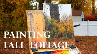 Paint Fall trees and foliage en Plein Air