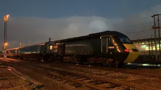 Last ever Intercity 125 to leave Old Oak Common HST GWR Depot, with fireworks - class 43 5C24