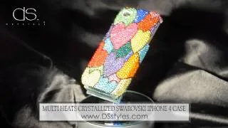 Multi Hearts Crystallized Swarovski iPhone 4 Case from dsstyles.com