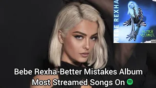 Bebe Rexha-Better Mistakes Album Most Streamed Songs On Spotify