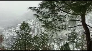 آزاد کشمیر میں برف باری کا منظر,view of snowfall in ajk