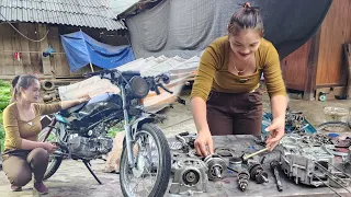Genius girl repairs and restores entire enginesold KENZO WIN 110CC motorbik|Girl Mechanic