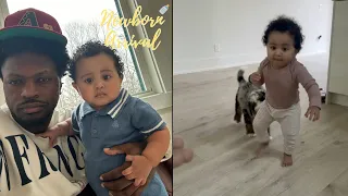 Funny Marco's 1 Year Old Daughter Island Begins To Walk For The 1st Time! 🚶🏾‍♀️