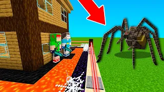 ARANHA MUTANTE VS CASA 100% SEGURA NO MINECRAFT!!